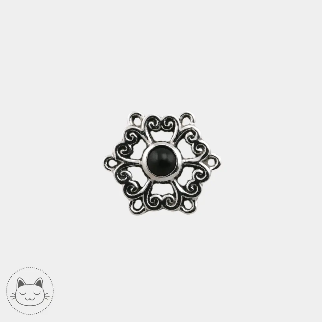 BVLA - Chloe - Or blanc et Onyx. - Kawaii Place piercing