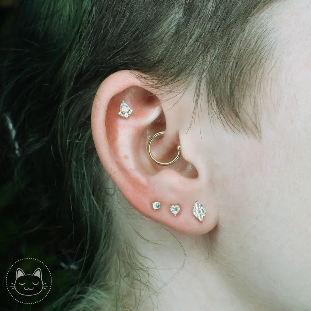 Buddha Jewelry - Heart - Pierre de lune Kawaii Place piercing