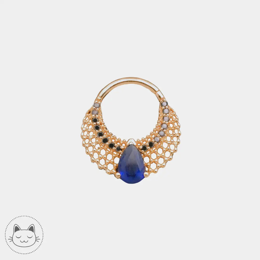 Naga Jewelry - Coeur de l'Ocean - Saphirs Kawaii Place piercing
