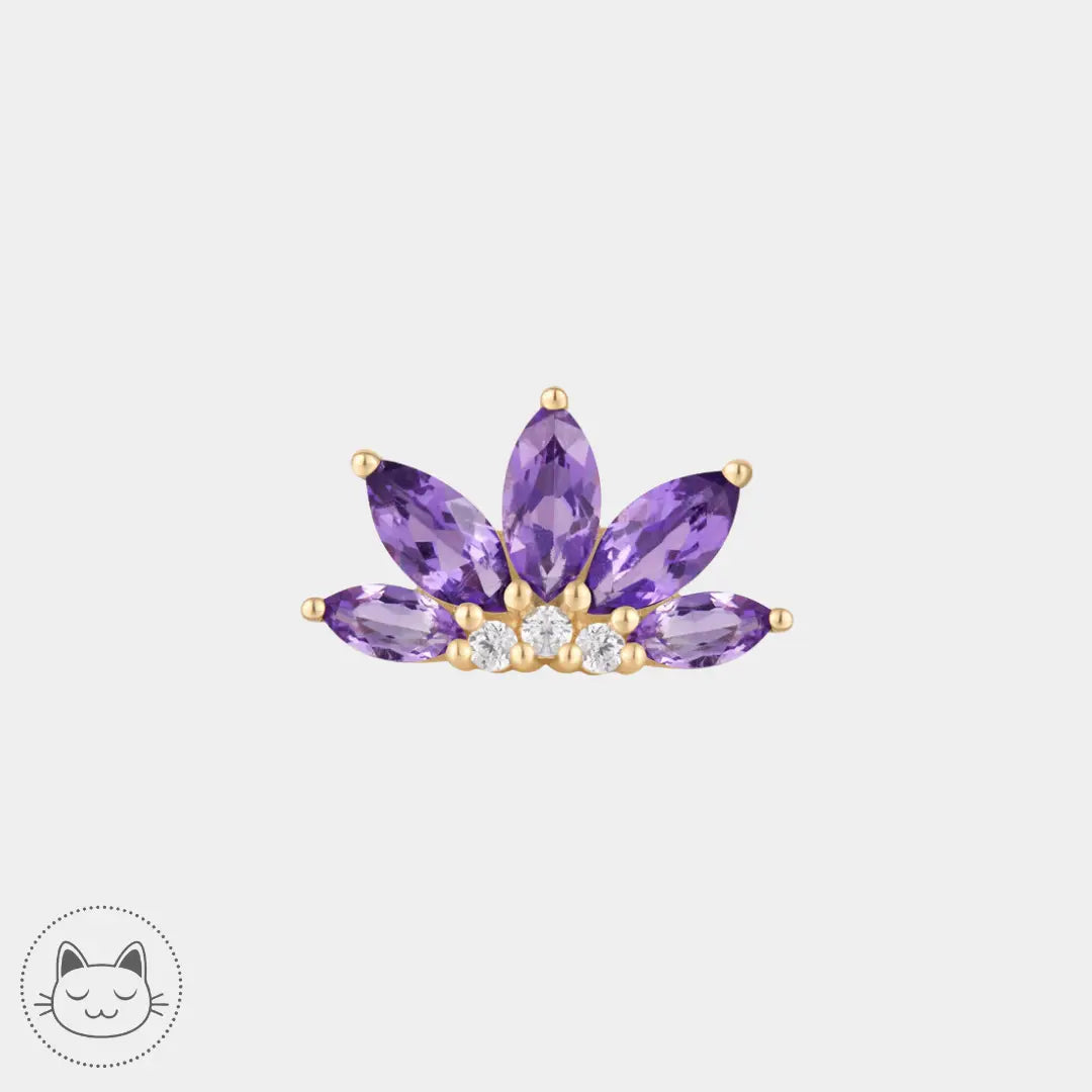 Buddha Jewelry - Valentina - Améthyste. Kawaii Place piercing