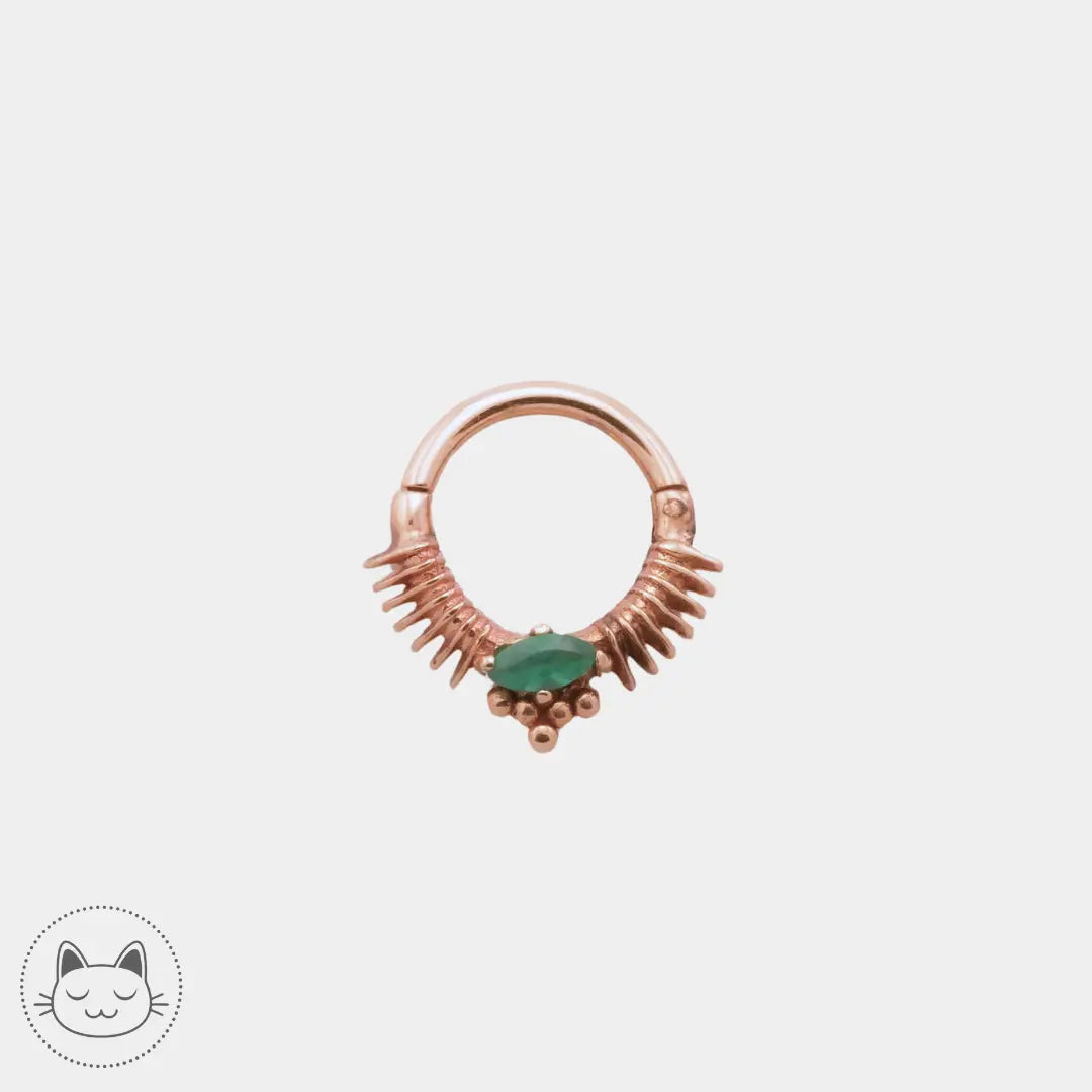 Sacred Symbols - C001 - Opale - Chrysoprase - Onyx - Or jaune Kawaii Place piercing