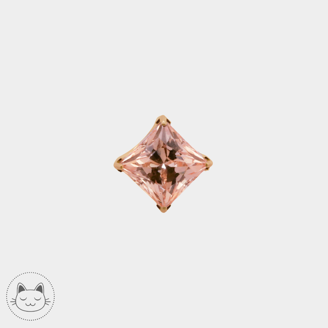 NeoMetal - Cabochon - Zircon Princesse Champagne