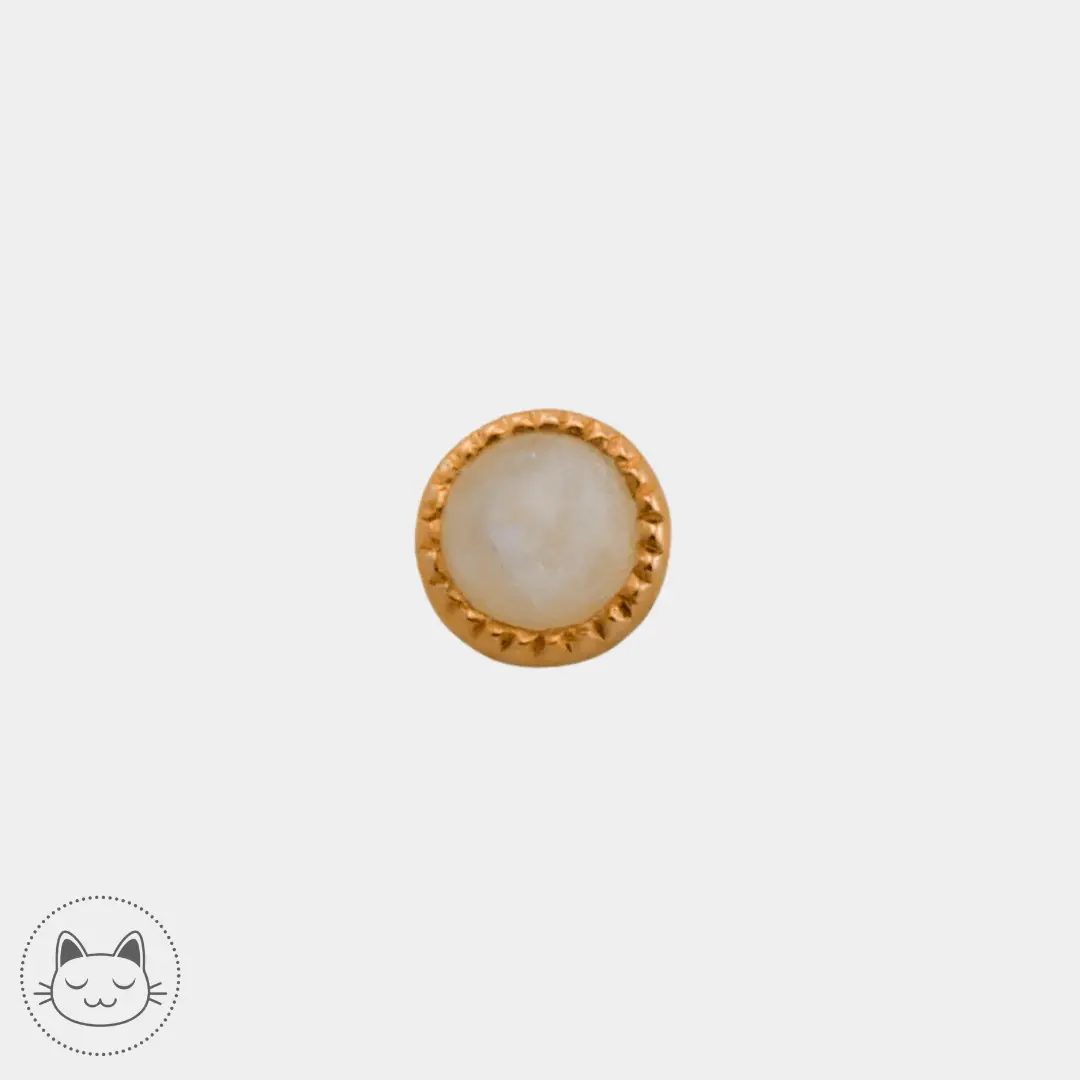 Auris- Cabochon Pierre de Lune - Kawaii Place piercing