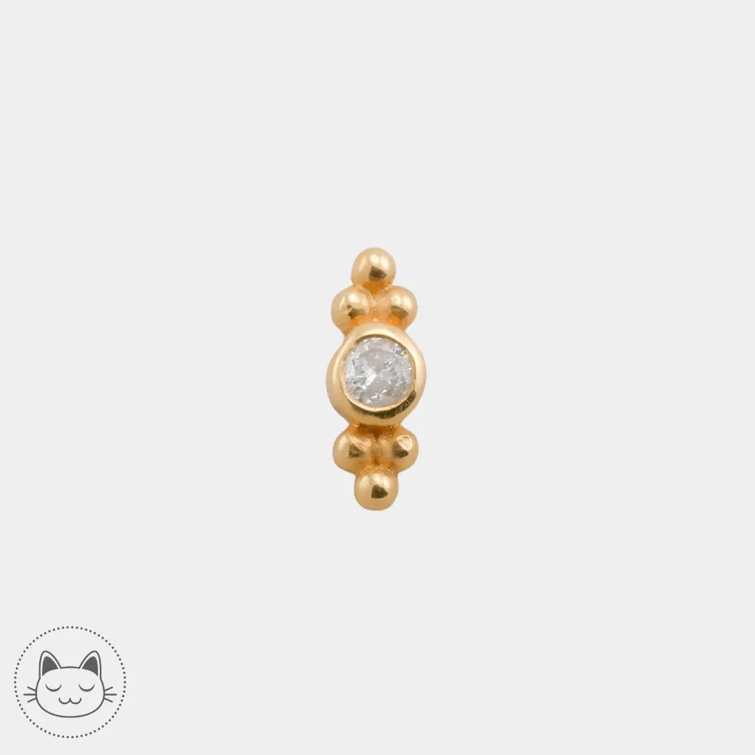 Naga - Athanor - Or jaune et Diamant blanc - Kawaii Place piercing