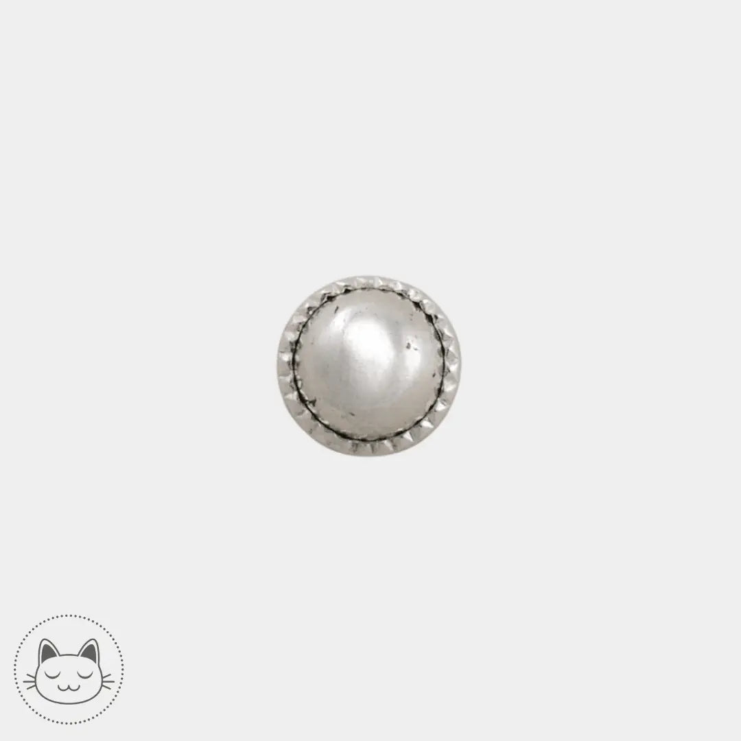 Auris- Cabochon Or blanc - Kawaii Place piercing