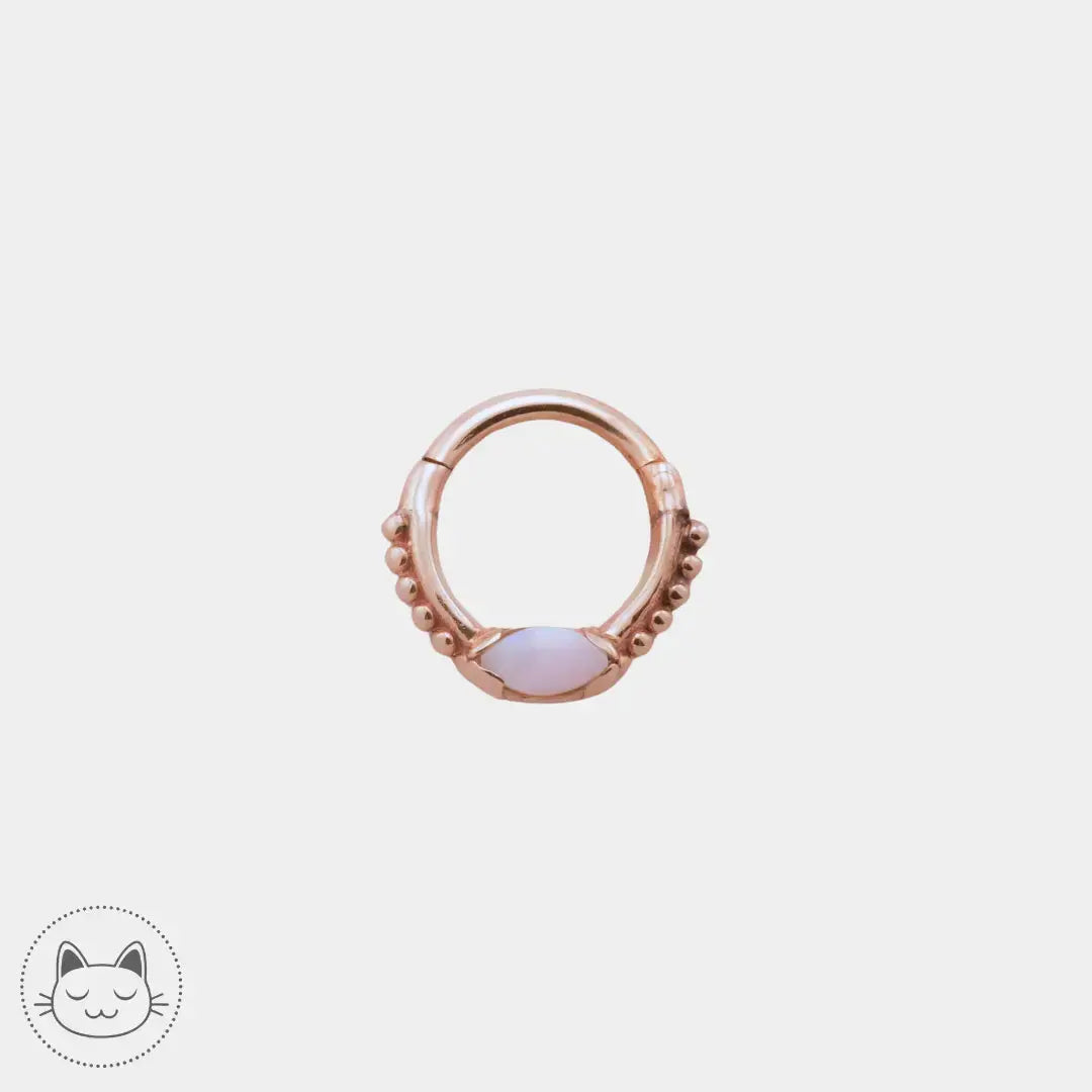 Sacred Symbols - C005 - Onyx - Chrysoprase - Opale - Or jaune Kawaii Place piercing