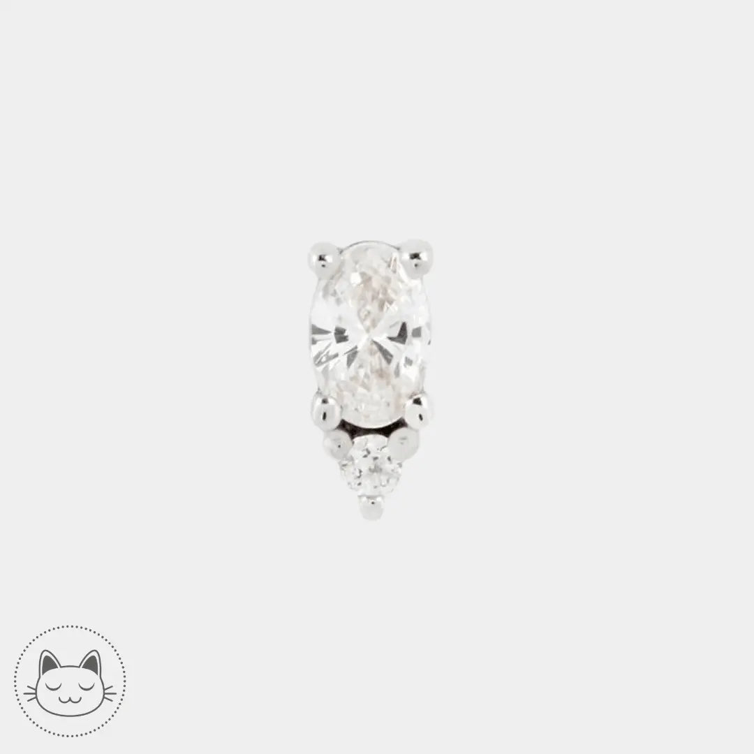 Buddha Jewelry - Desden- Zircons blanc - Kawaii Place piercing