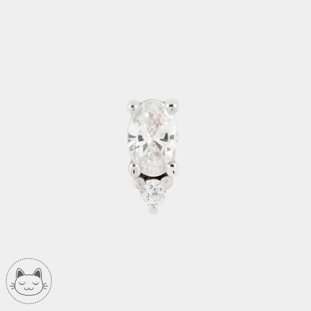 Buddha Jewelry - Desden- Zircons blanc - Kawaii Place piercing