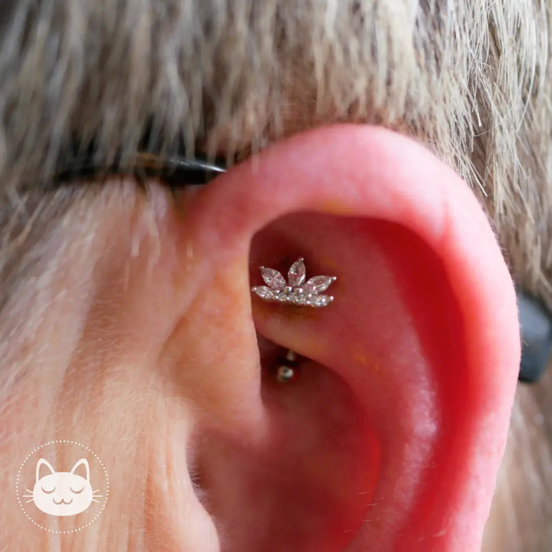 Buddha Jewelry - Valentina - Zircons Blancs Kawaii Place piercing