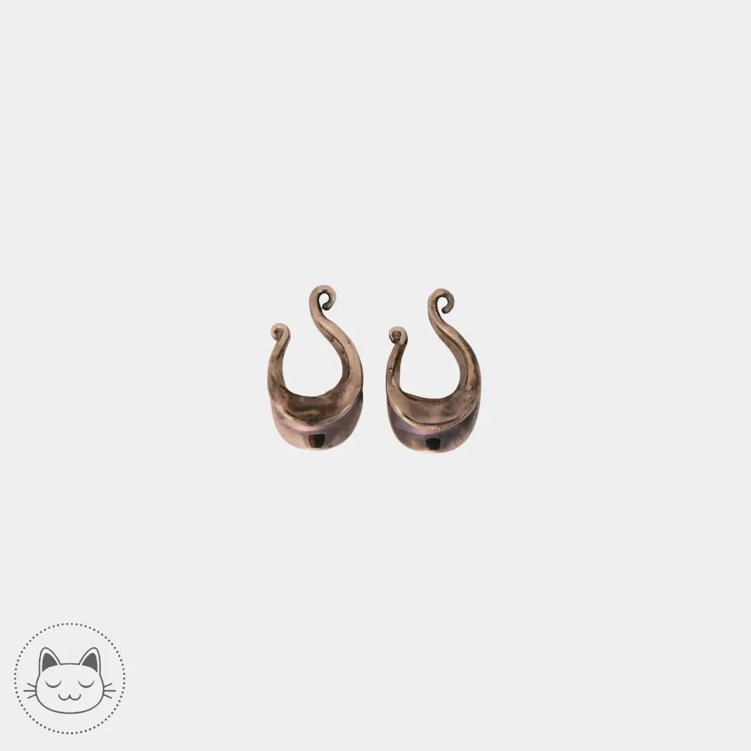 Paire de saddle en laiton argenté - Kawaii Place piercing