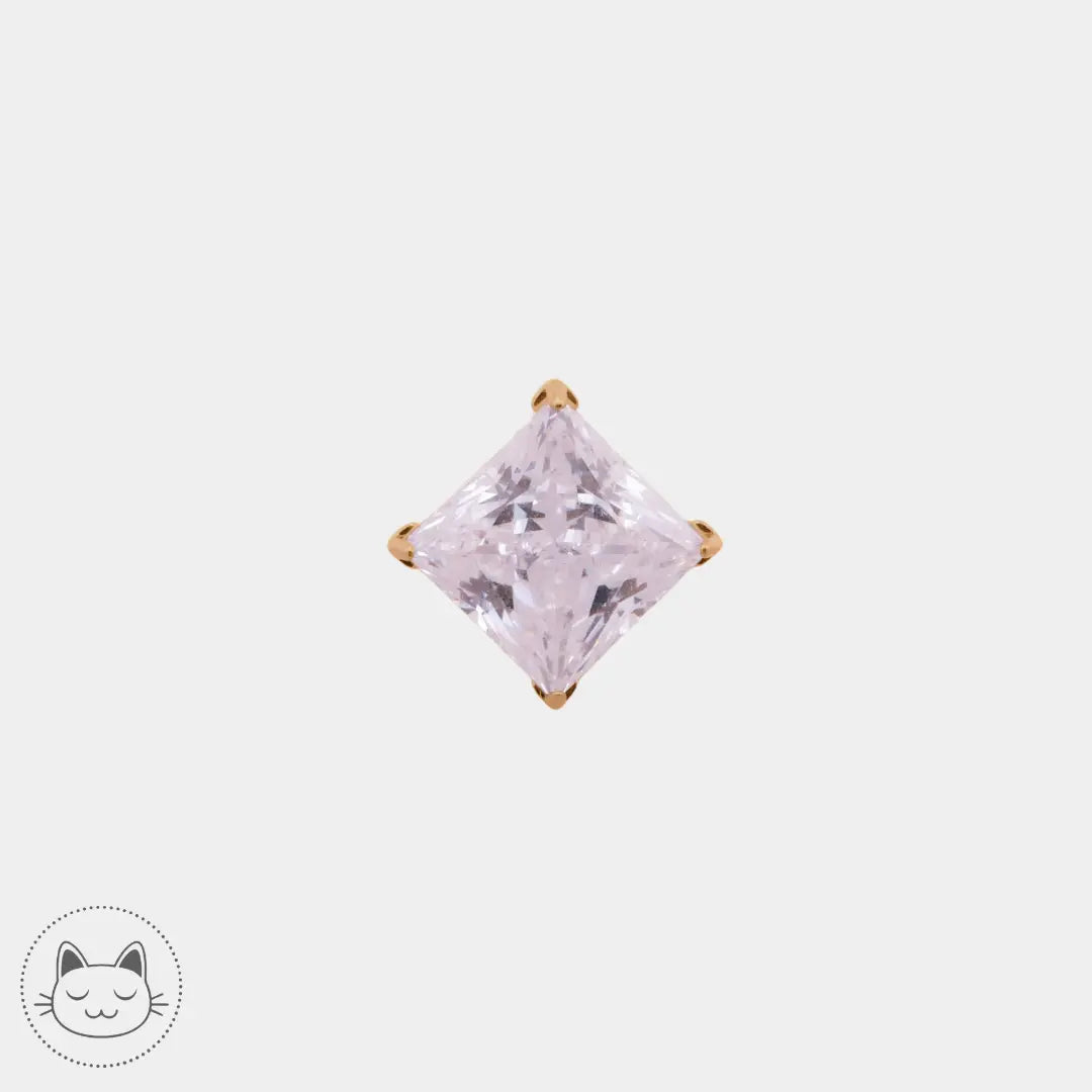 NeoMetal - Cabochon - Zircon Princesse Blanc Kawaii Place piercing