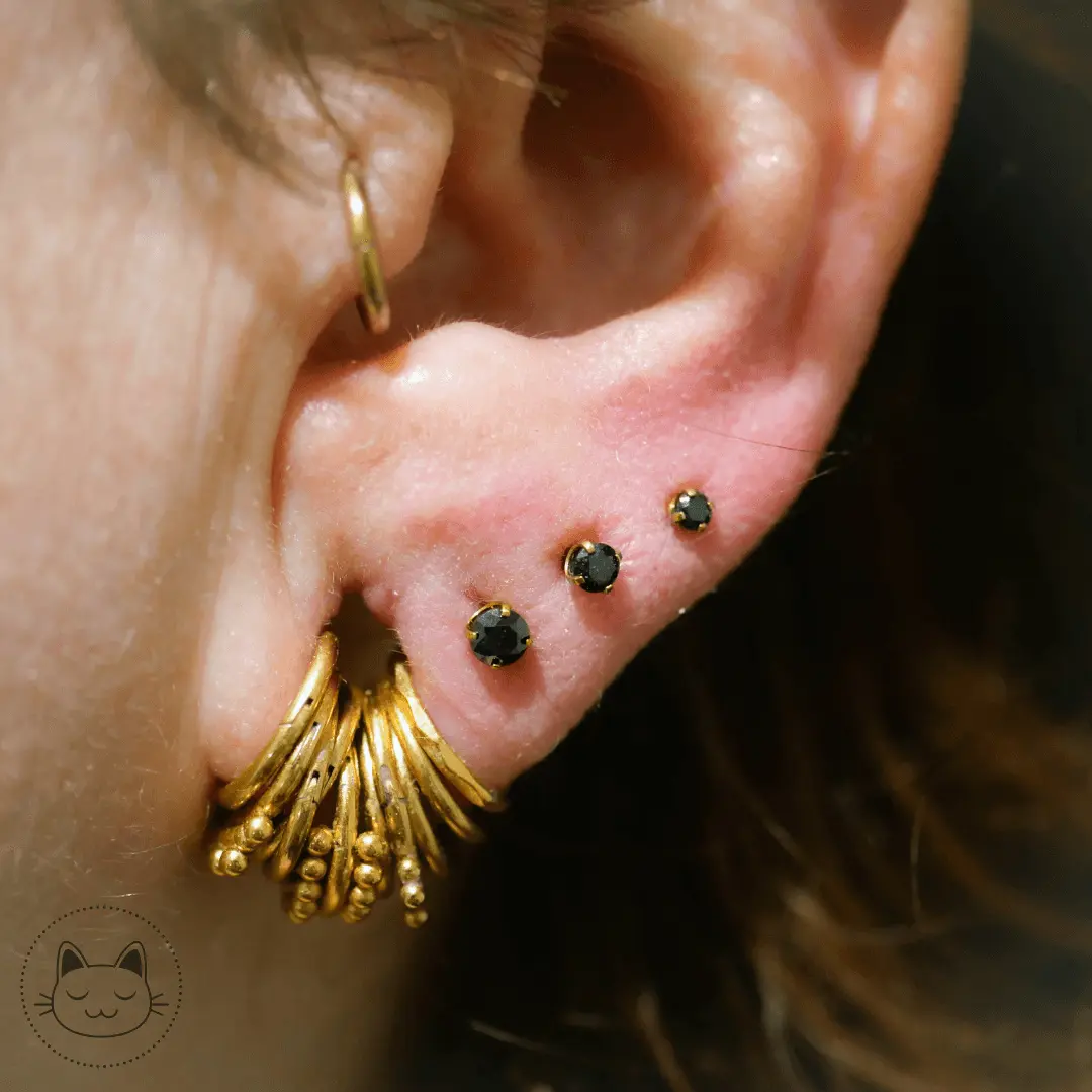 NeoMetal - Cabochon prong - Zircon Vert - Kawaii Place piercing