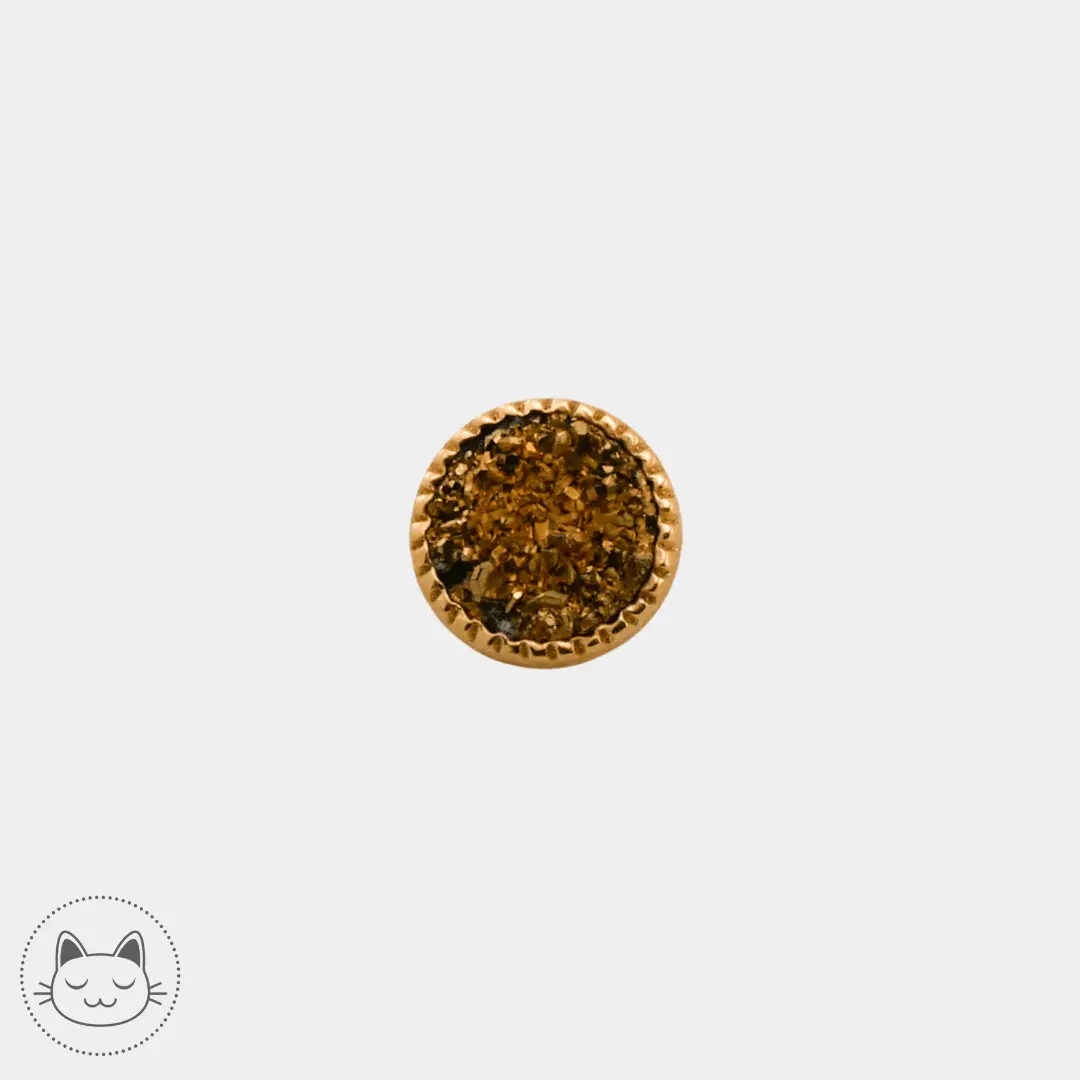 Auris- Cabochon "Duzy"- Or jaune - Kawaii Place piercing