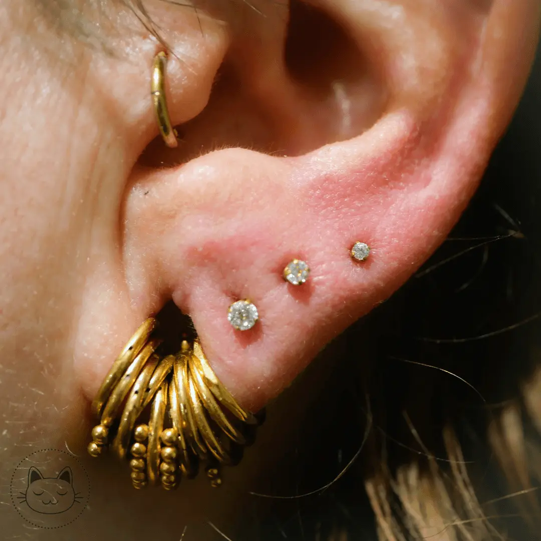 NeoMetal - Cabochon prong - Zircon blanc - Kawaii Place piercing