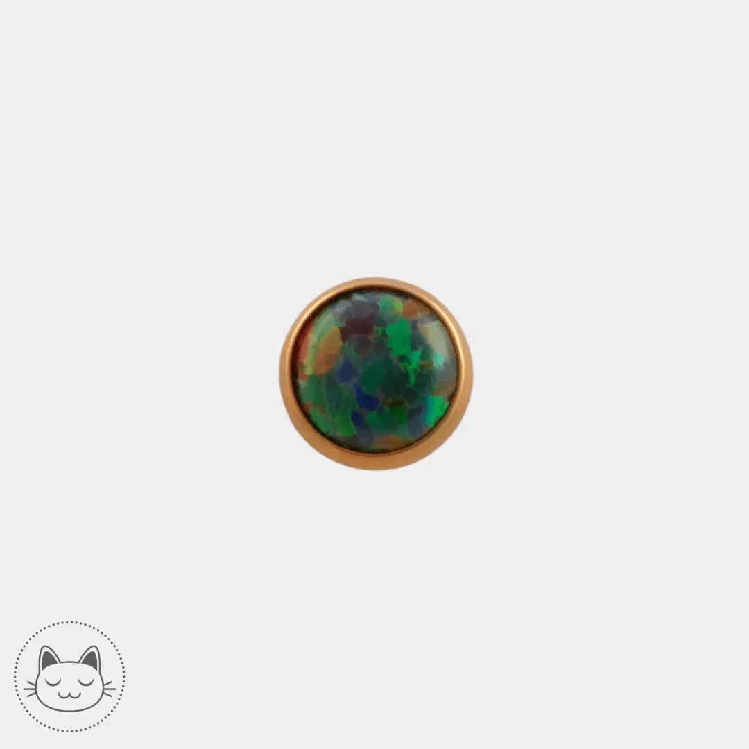 NeoMetal - Cabochon - Opale Peacock 5 mm - Kawaii Place piercing