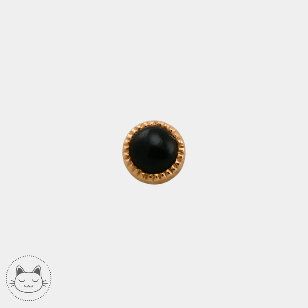 Auris- Cabochon Onyx - Kawaii Place piercing
