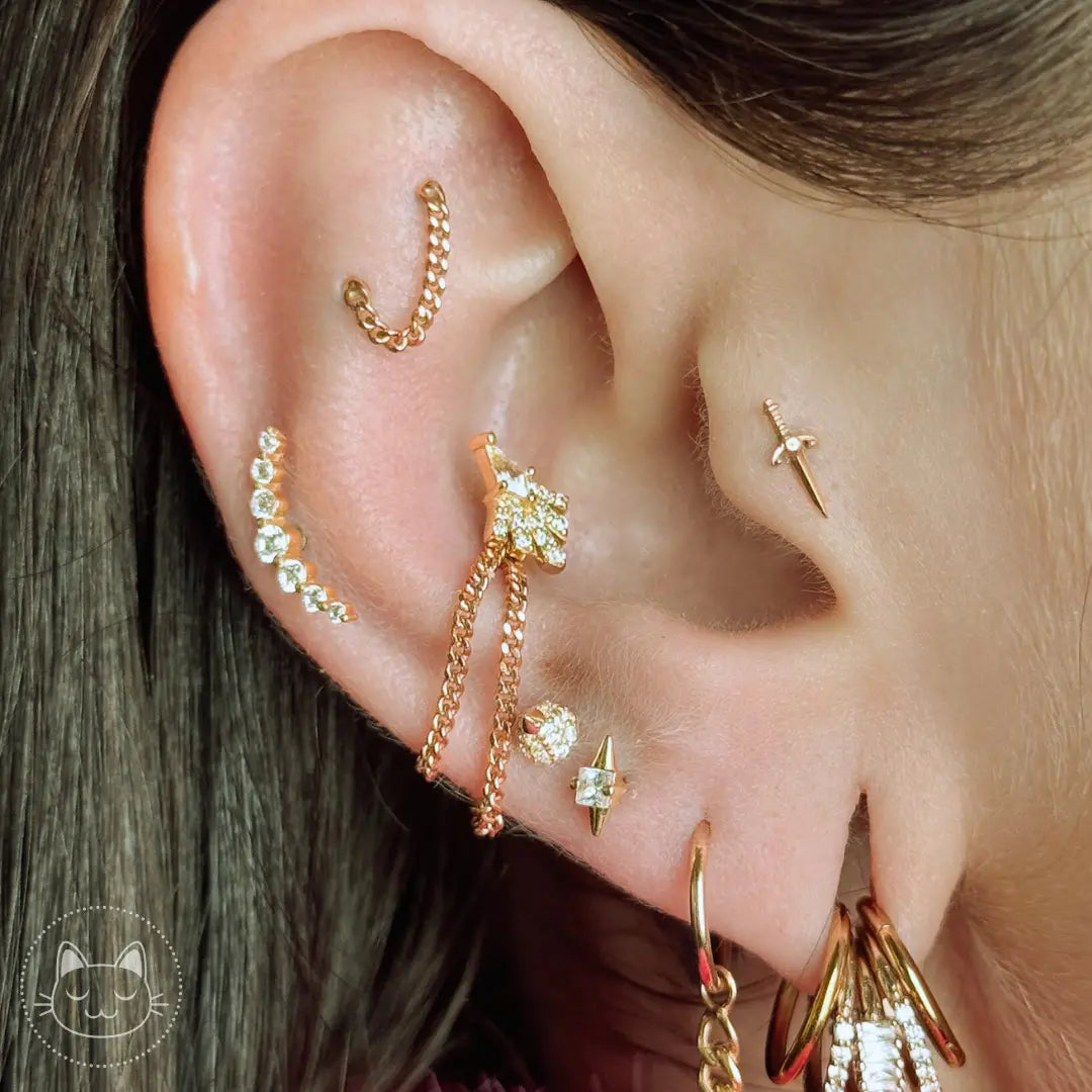 Buddha Jewelry - Everlasting - Zircons. Kawaii Place piercing