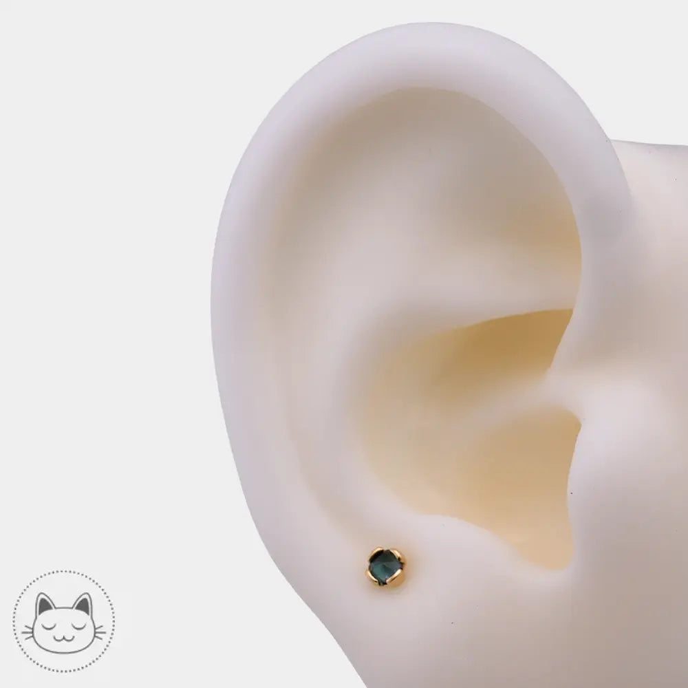 Buddha Jewelry - Peekaboo - Aquamarine Kawaii Place piercing