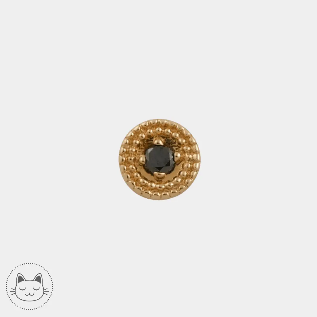 BVLA - Double Round Harlequin - Diamant noir - Kawaii Place piercing