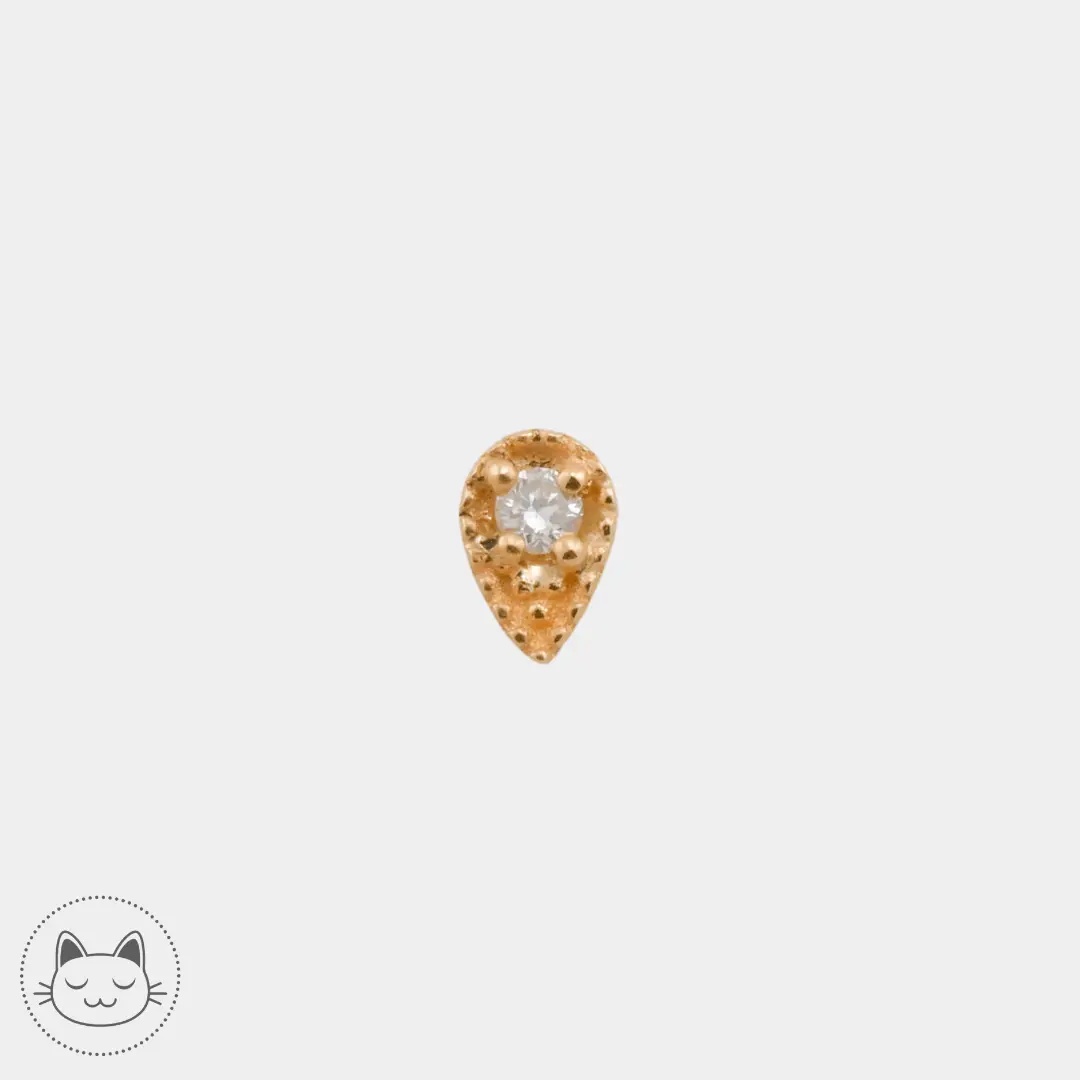 Naga - Diatore - Or jaune et Diamant Blanc - Kawaii Place piercing
