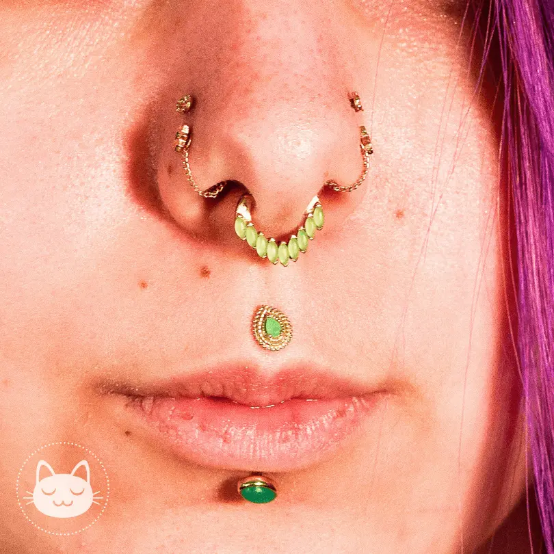 BVLA - Mini Afghan Pear - Diamant noir - Kawaii Place piercing