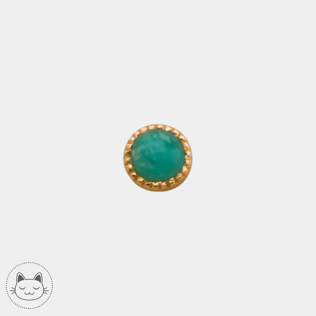 Auris- Cabochon Amazonite - Kawaii Place piercing