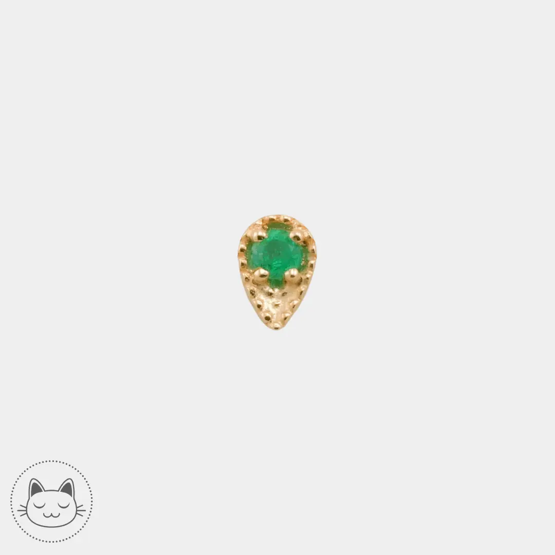 Naga - Diatore - Or jaune et Émeraude - Kawaii Place piercing