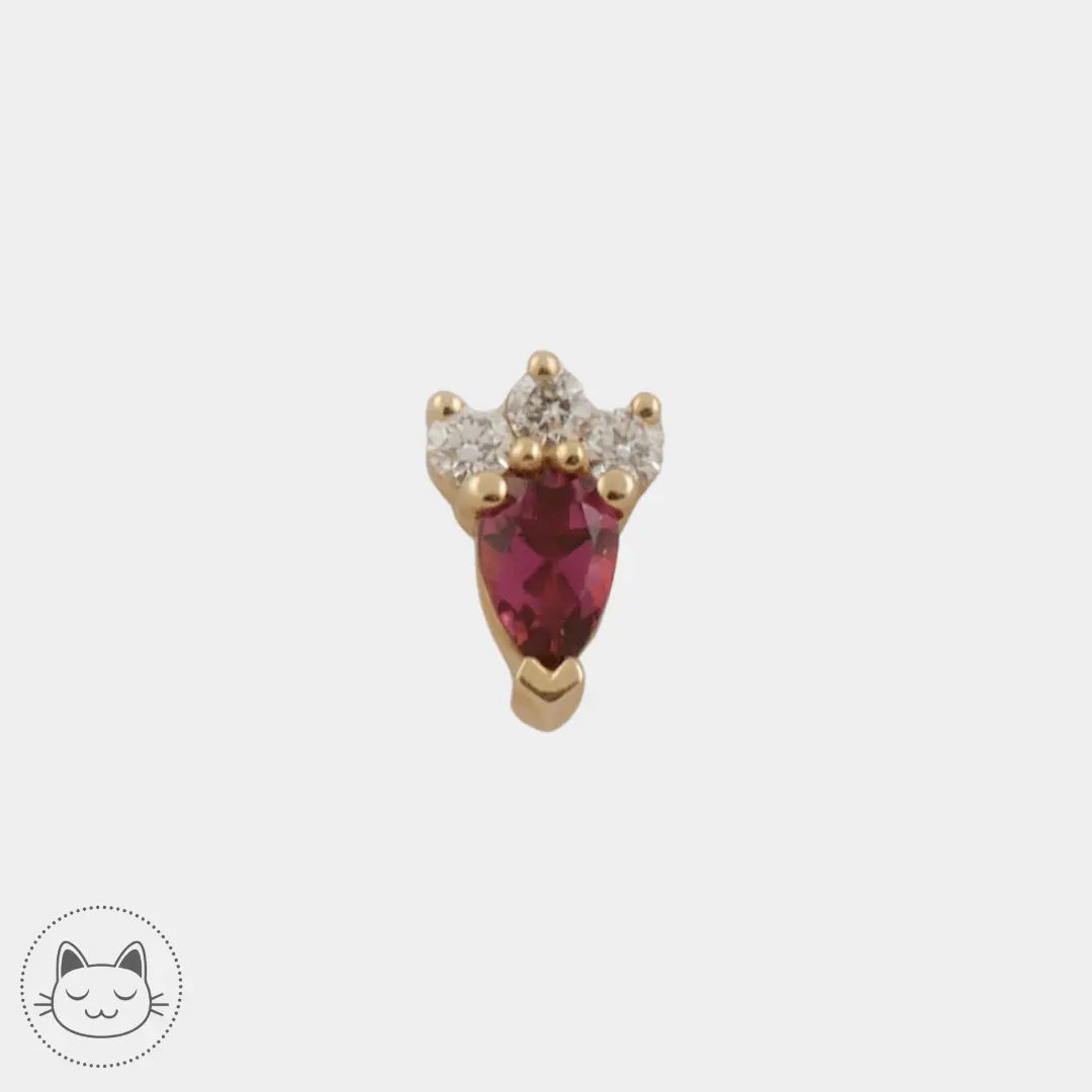 BVLA - Daphne - Diamants et Rubis - Kawaii Place piercing