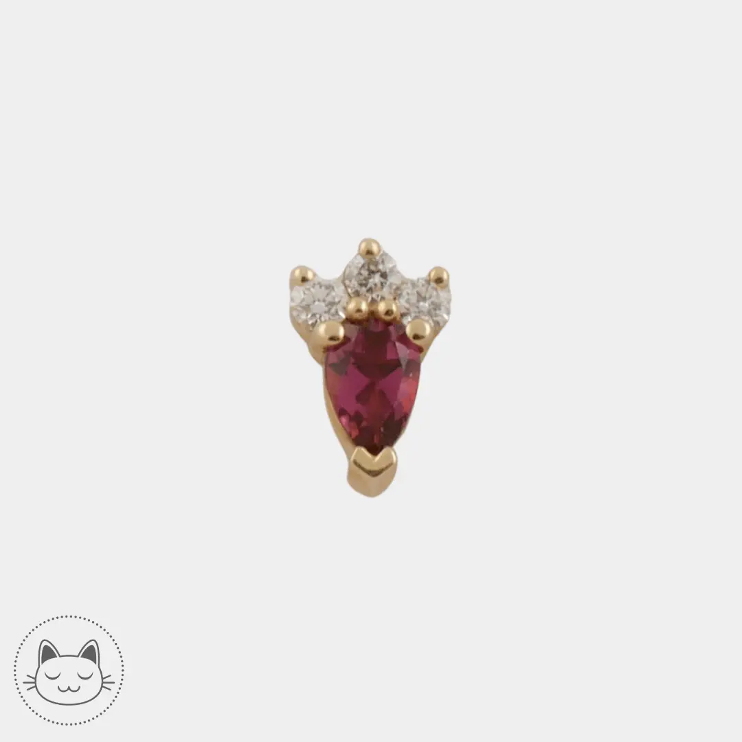 BVLA - Daphne - Diamants et Rubis - Kawaii Place piercing