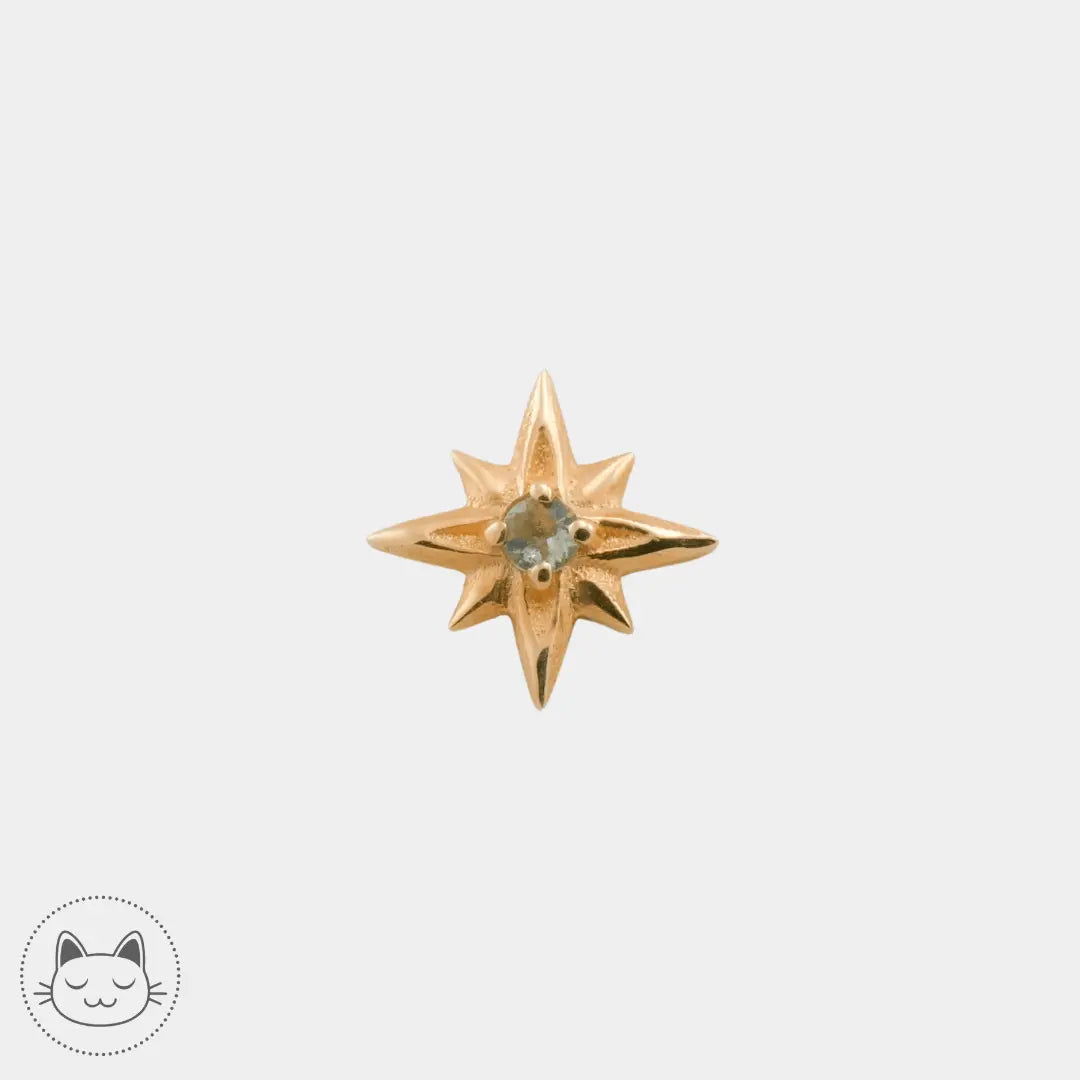Naga - Hyperion - Or jaune et Amazonite - Kawaii Place piercing