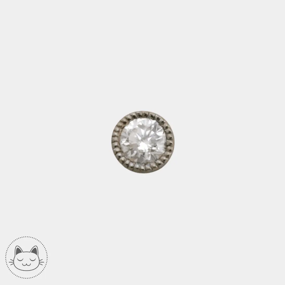 Auris- Cabochon Diamant - Kawaii Place piercing