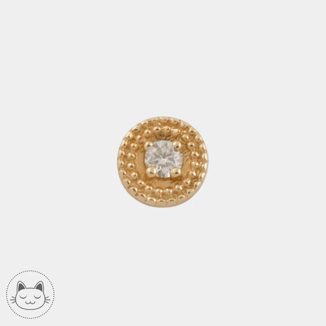 BVLA - Double Round Harlequin - Diamant blanc - Kawaii Place piercing