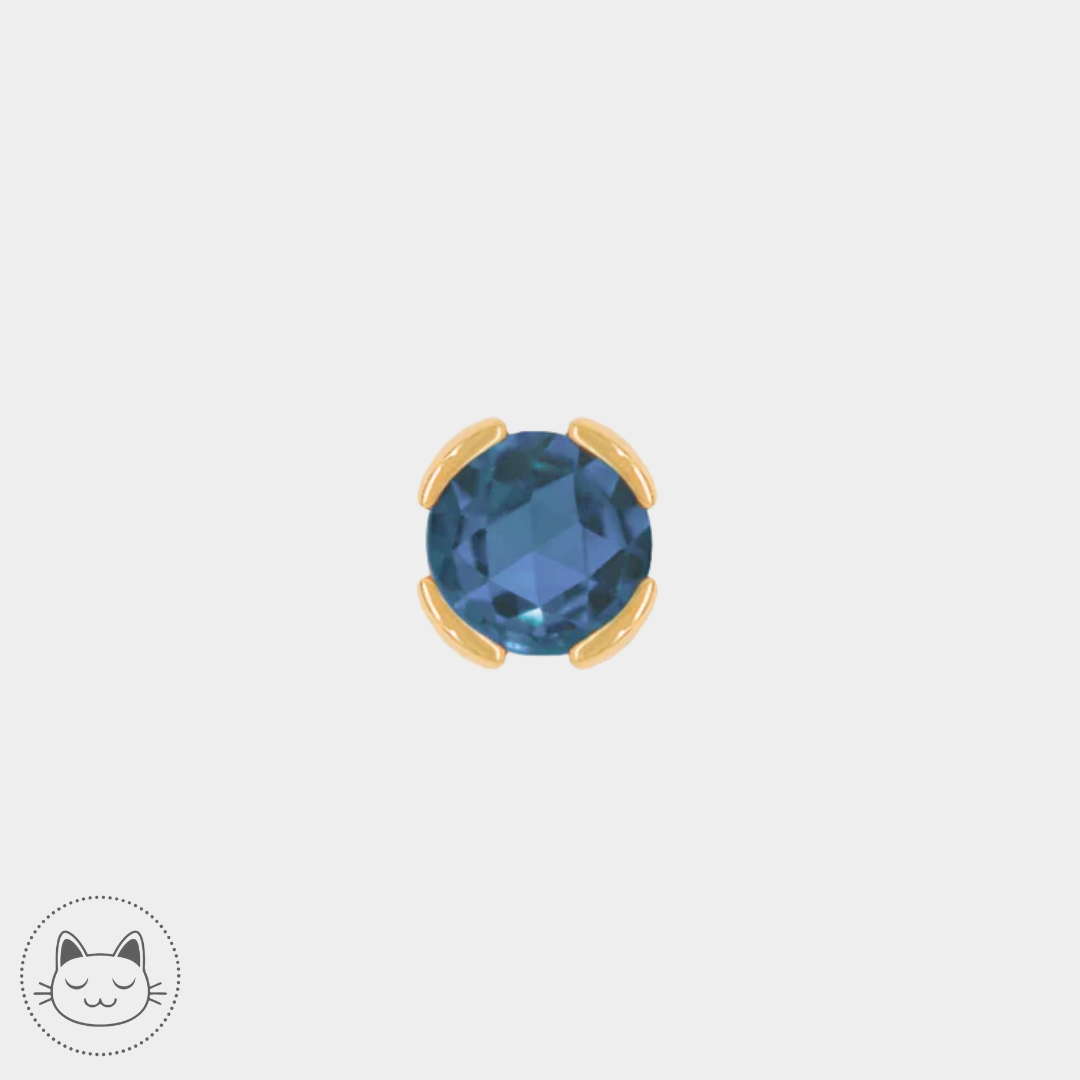 Buddha Jewelry - Peekaboo - Topaze bleue Kawaii Place piercing