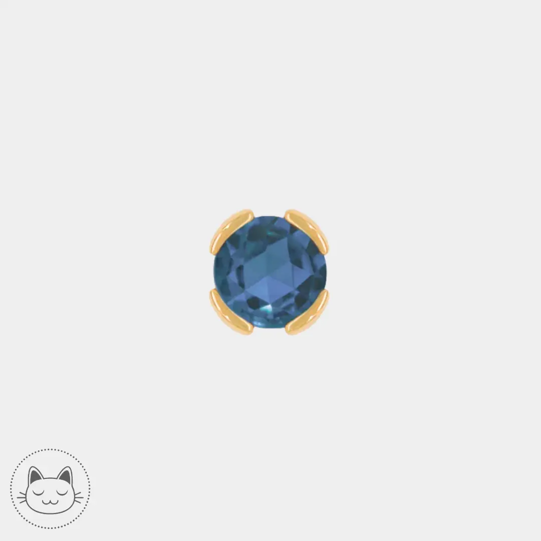 Buddha Jewelry - Peekaboo - Topaze bleue Kawaii Place piercing