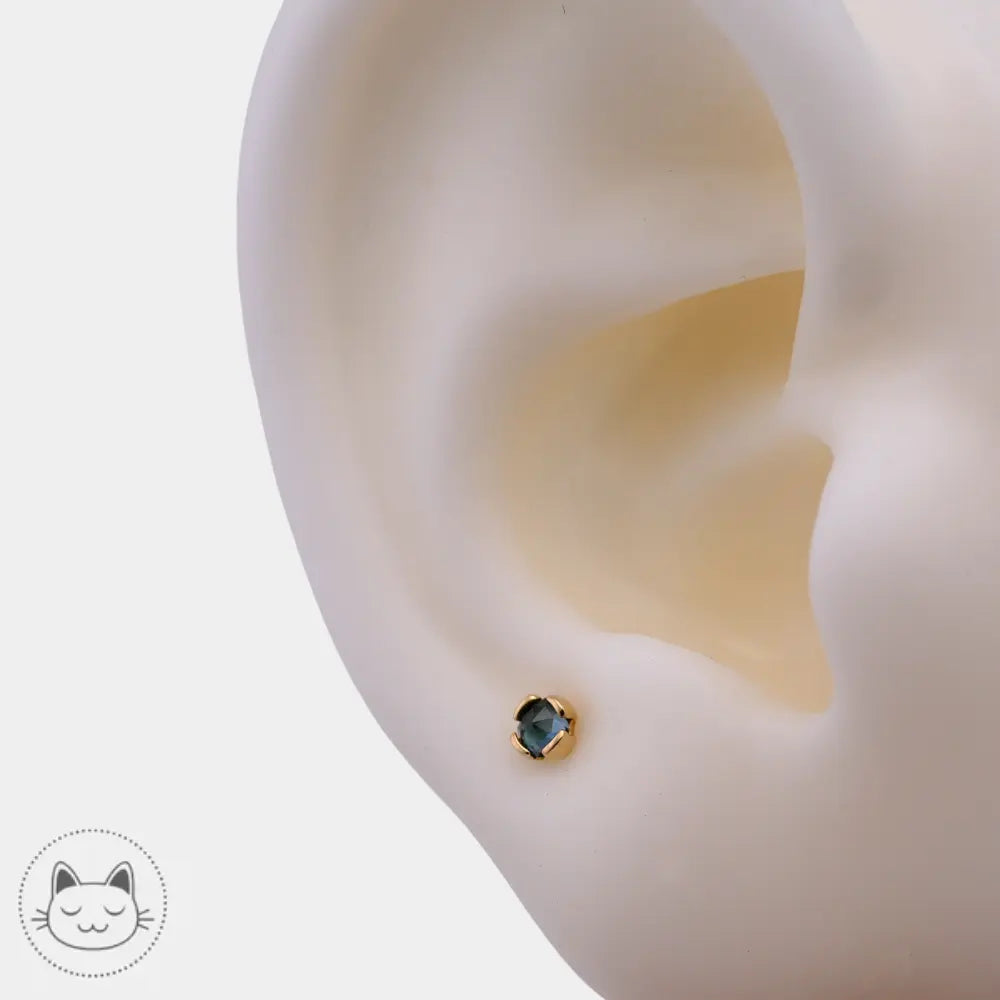 Buddha Jewelry - Peekaboo - Aquamarine Kawaii Place piercing