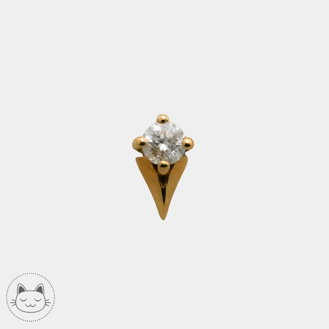 Naga - Tenor - Or jaune et Diamant blanc. Kawaii Place piercing