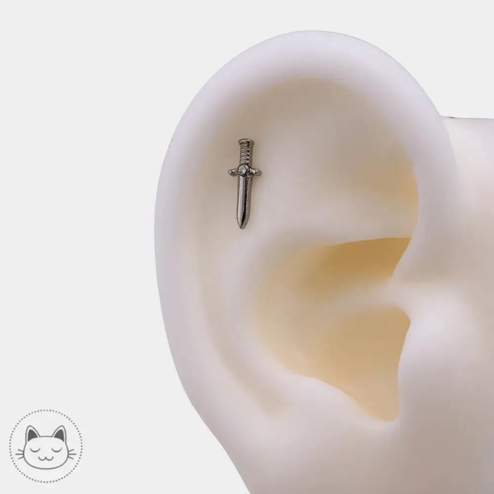 ⏳ Invictus - Durandal - Titane & Zircon blanc Kawaii Place piercing