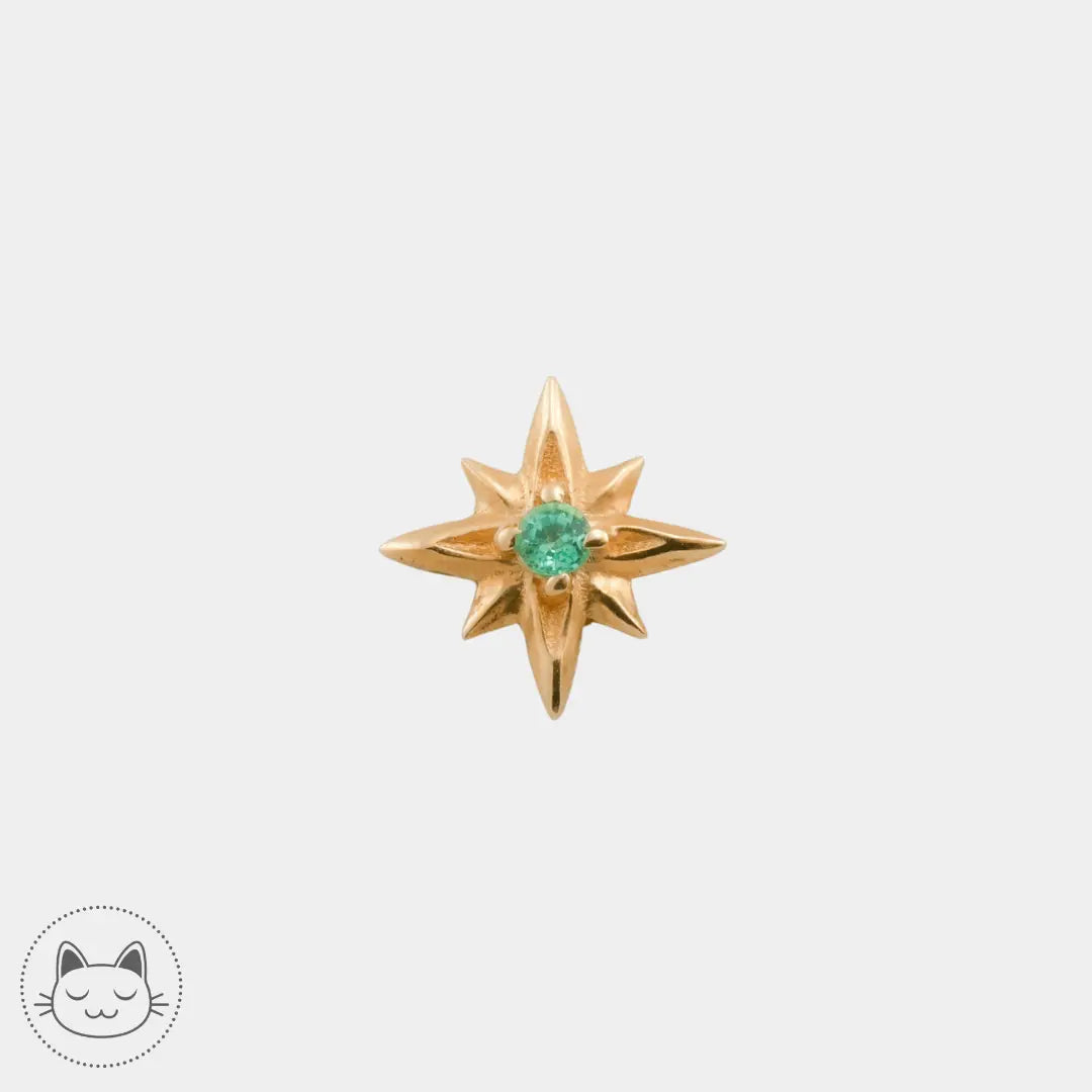 Naga - Hyperion - Or jaune et Émeraude - Kawaii Place piercing
