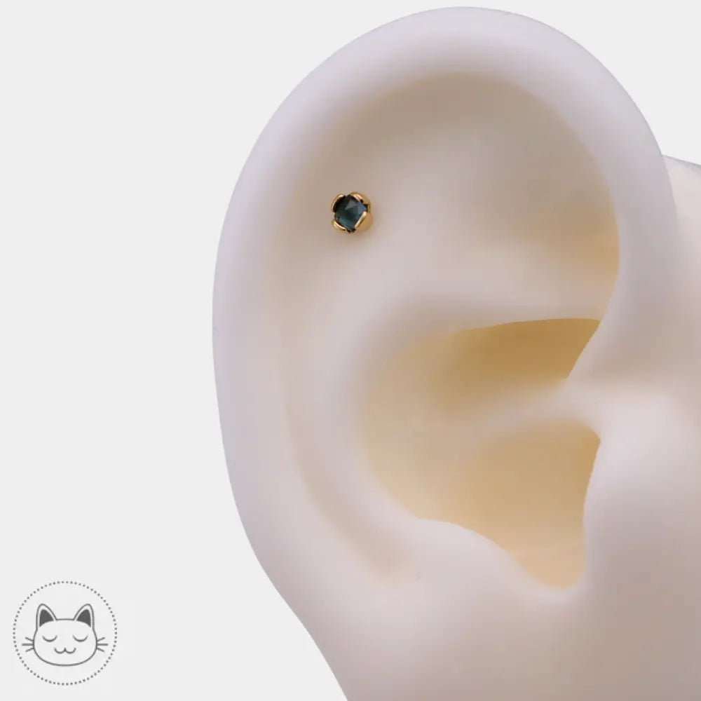 Buddha Jewelry - Peekaboo - Aquamarine Kawaii Place piercing