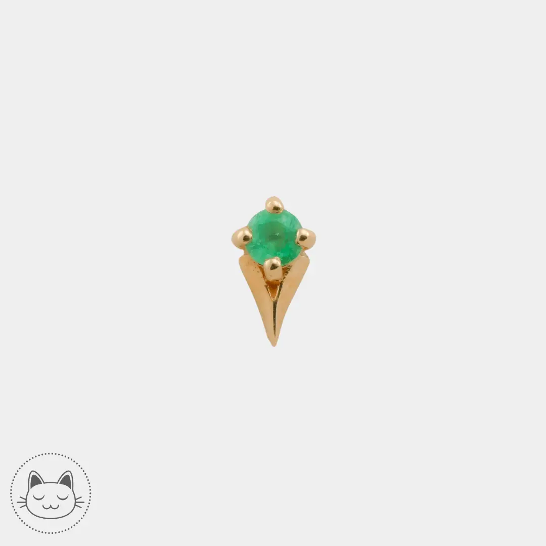 Naga - Tenor - Or jaune et Chrysoprase - Kawaii Place piercing