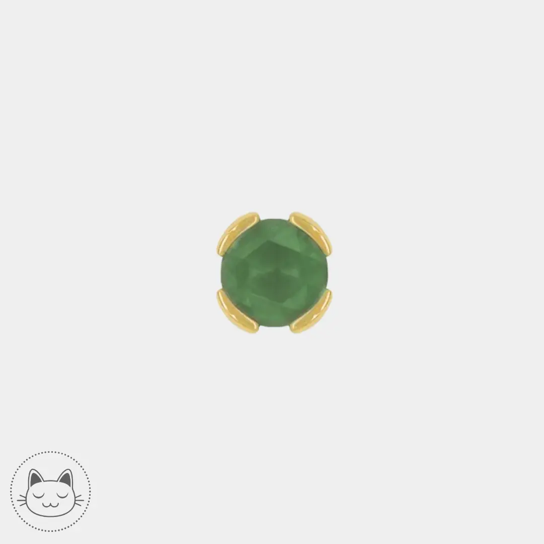 Buddha Jewelry - Peekaboo - Tourmaline verte sablée Kawaii Place piercing