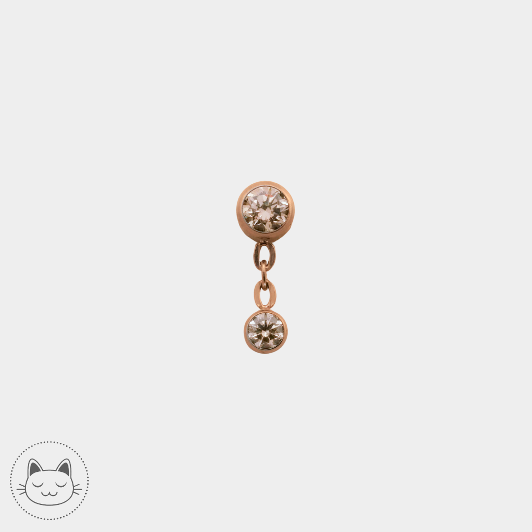 NeoMetal - Prong Drop - Champagne Zircon