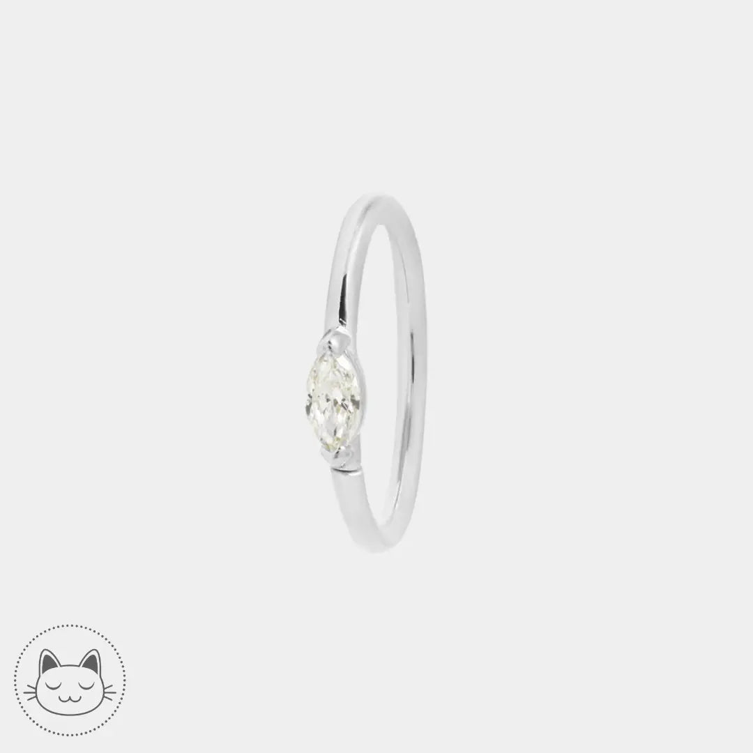 Buddha Jewelry - Brigitte - Zircons blancs Kawaii Place piercing