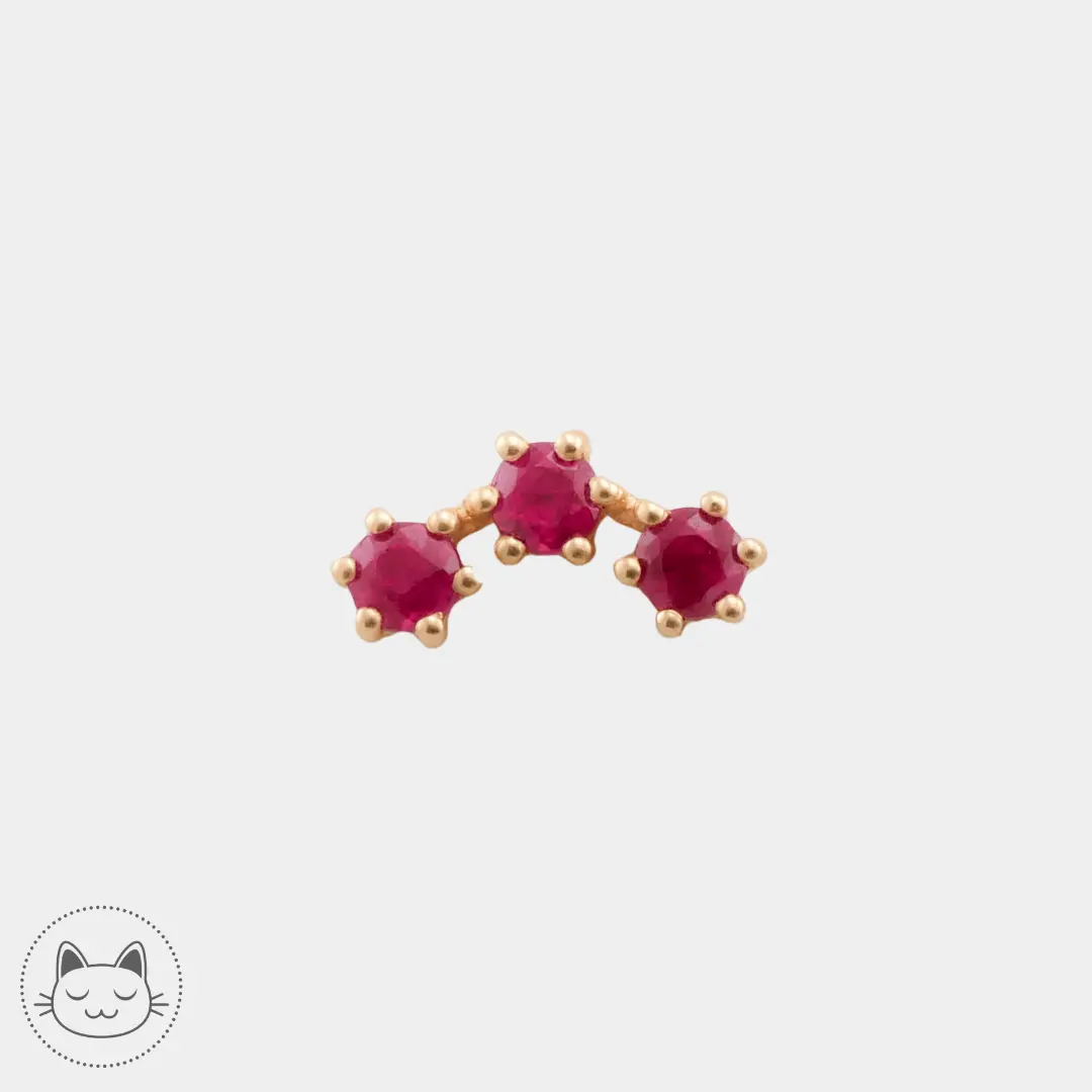 Naga - Rhapsody - Or jaune et Rubis - Kawaii Place piercing