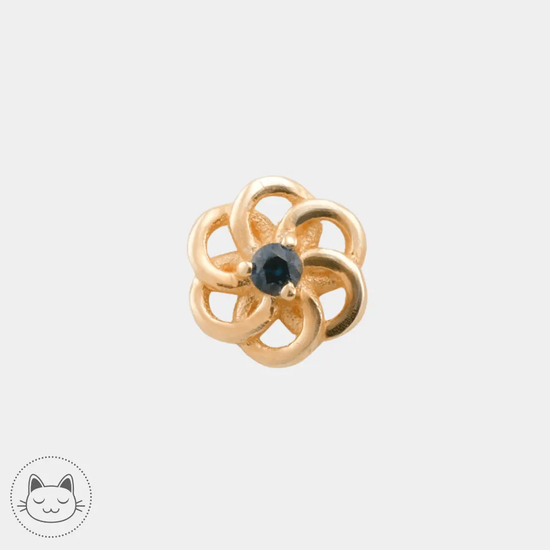 Naga - Attraction - Or jaune et Saphir - Kawaii Place piercing