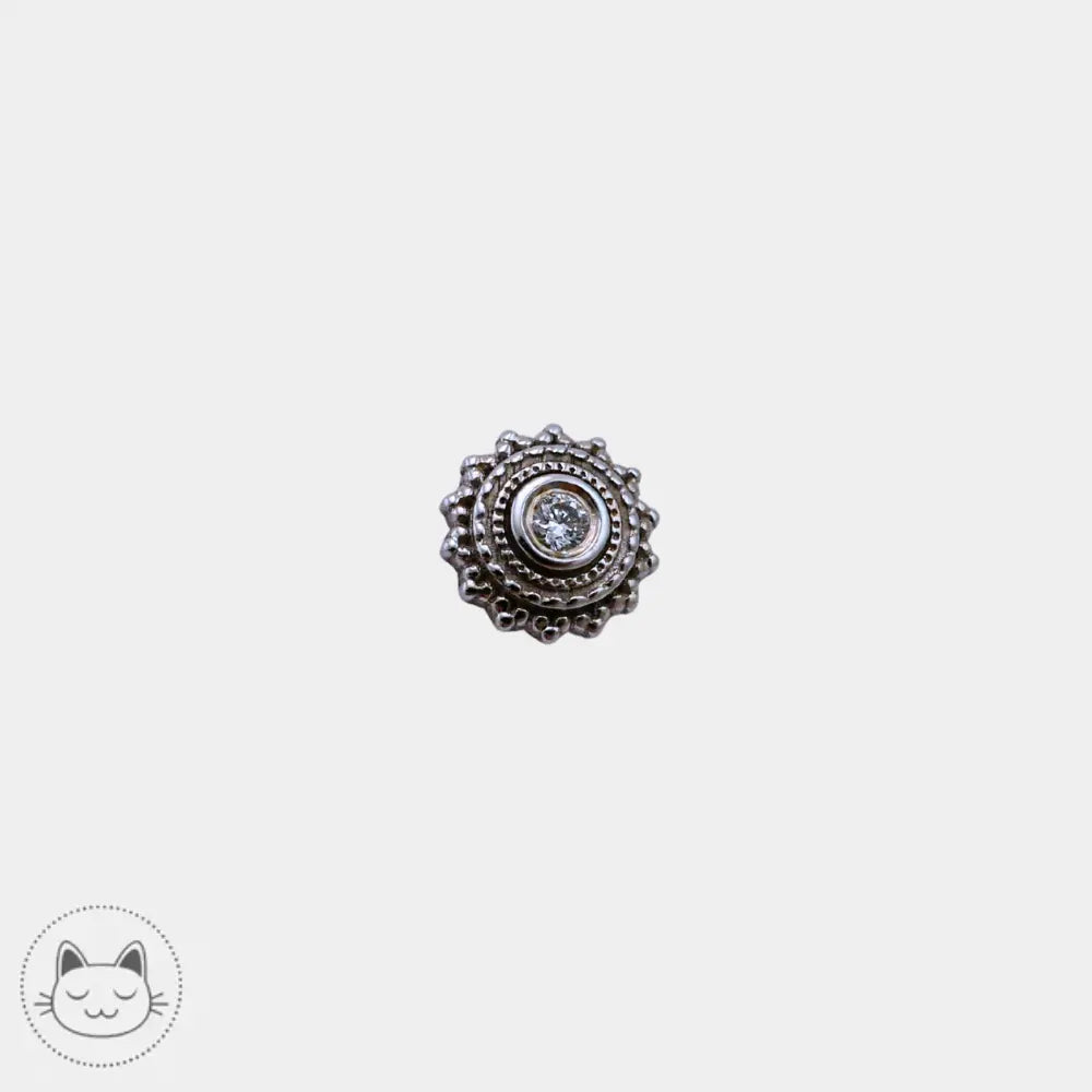 Piercing Afghan BVLA or blanc et diamant blanc