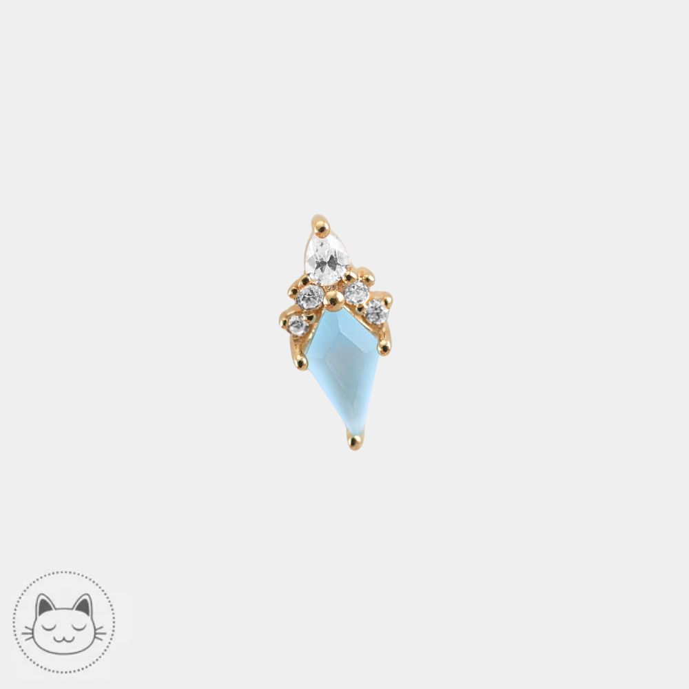 Topaze bleue sablée du bijou Buddha Jewelry Afterglow