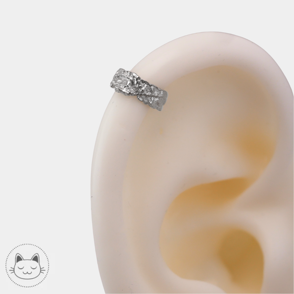Anneau NAGA Primitif or blanc 14K pour piercing anti-hélix
