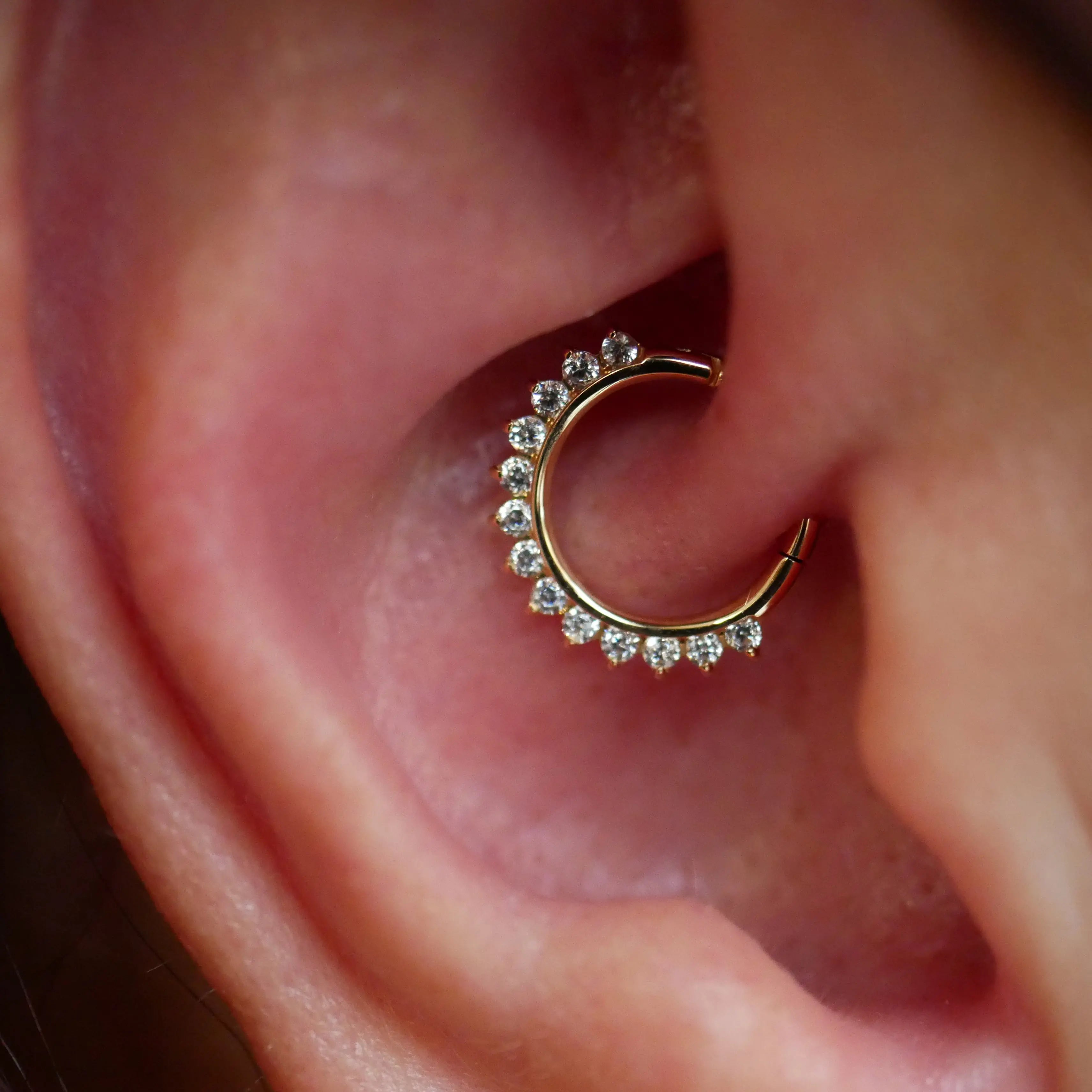 Bijou Auris Tiara or 14 carats zircons bleus