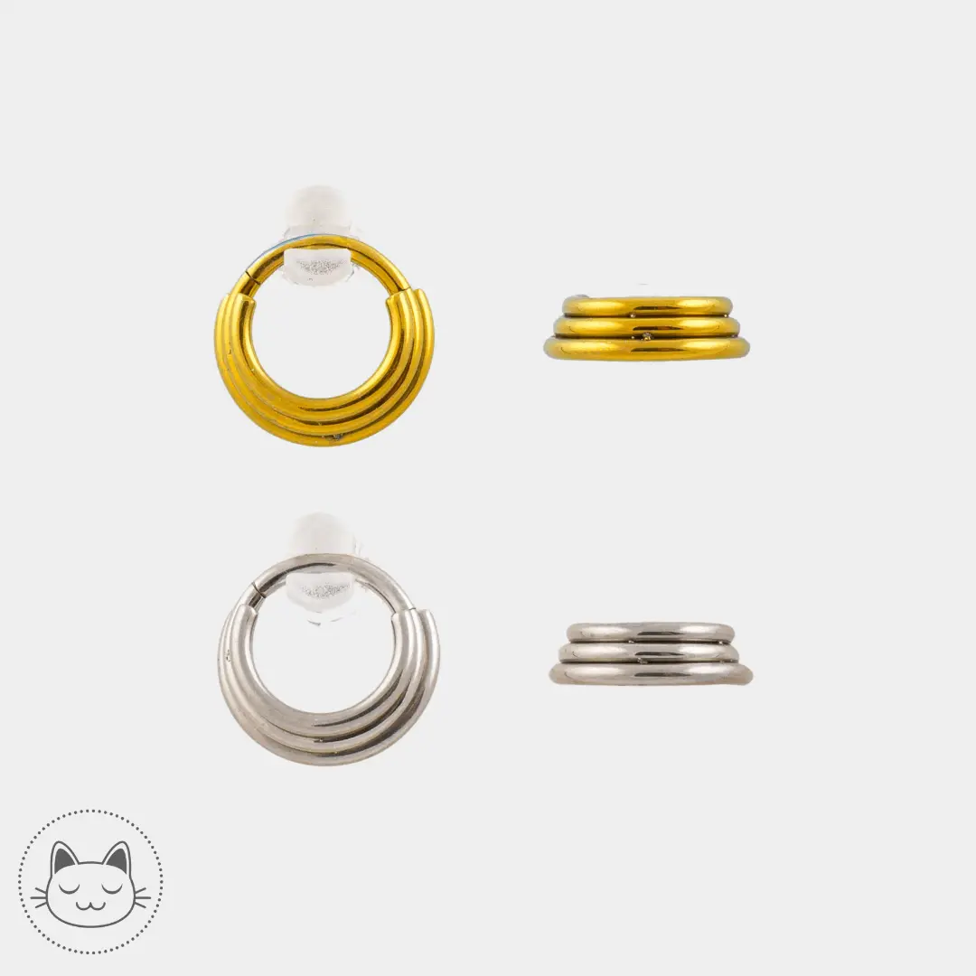 Anneau Titane - Triple - Kawaii Place piercing